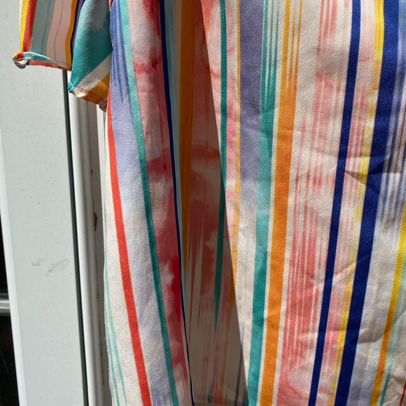 Do + Be striped off the shoulder blouse small - Picture 3 of 7